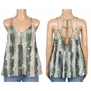 RVCA lined pocket Swing Tank Top Womens Small Strappy Boho Cami